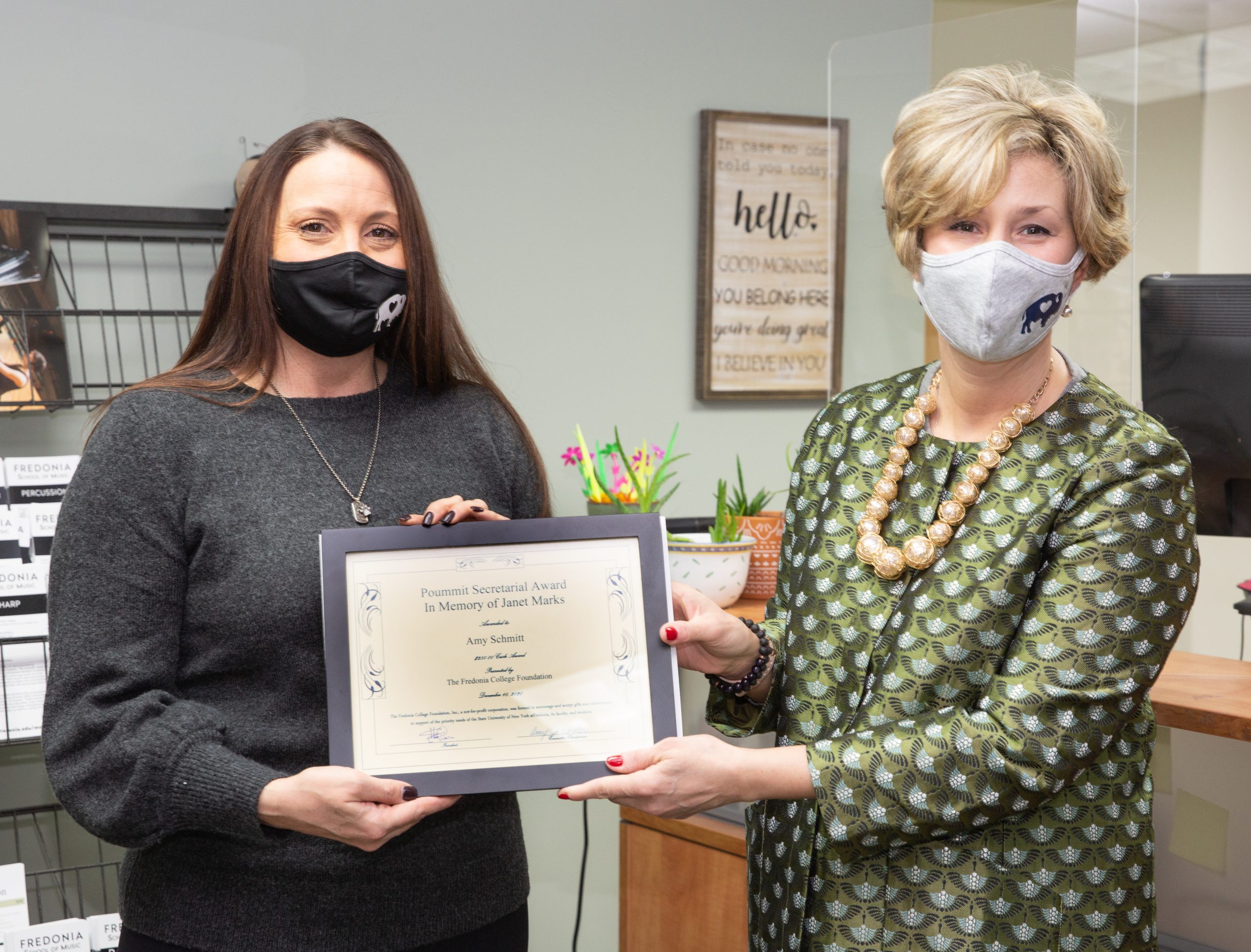 Fredonia presents Poummit Secretarial Award to Amy Schmitt | News, Sports, Jobs - Vimarsana News